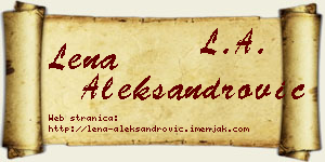 Lena Aleksandrović vizit kartica